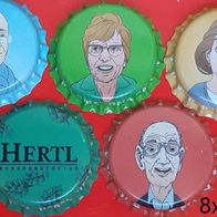 5 Hertl Micro Brauerei Craft Bier Kronkorken set Kronenkorken in neu und unbenutzt