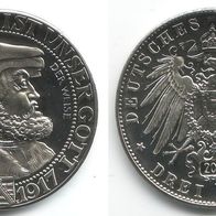 Sachsen 3 Mark (Neusilber 2003) König Friedrich August III.(1904-1918)