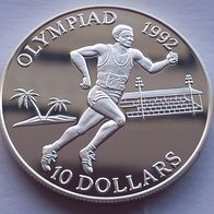 Solomon Islands - 10 Dollar 1991 - Olympische Spiele 1992 - PP in Kapsel + Zertifikat