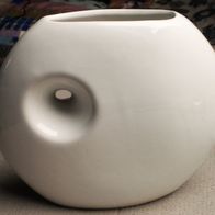 Dekoration Blumen Vase Keramik Weiß 20 cm Hoch Made in Poland