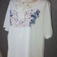 AproductZ. Damen Marken Sommer BW Tshirt Gr.48/50 weiß rot blau Neuw