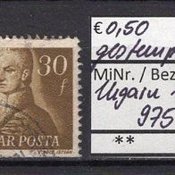 Ungarn 1947 Ungarische Freiheitskämpfer MiNr. 975 gestempelt