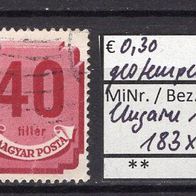 Ungarn 1946 Portomarke Ziffernzeichnung MiNr. 183 X gestempelt