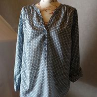 Yessica Damen Marken Schlupf- Bluse Gr.46 blau grau gemust