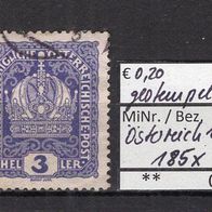Österreich 1916 Freimarken: Kaiserkrone, Kaiser Franz Joseph, Wappen MiNr. 185 x gest