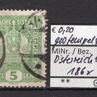 Österreich 1916 Freimarken: Kaiserkrone, Kaiser Franz Joseph, Wappen MiNr. 186 x gest