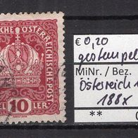 Österreich 1916 Freimarken: Kaiserkrone, Kaiser Franz Joseph, Wappen MiNr. 188 x gest