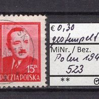 Polen 1948 Freimarken: Staatspräsident Boleslaw Bierut MiNr. 523 gestempelt
