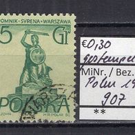 Polen 1955 Denkmäler in Warschau MiNr. 907 gestempelt
