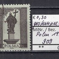 Polen 1955 Denkmäler in Warschau MiNr. 909 gestempelt