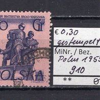 Polen 1955 Denkmäler in Warschau MiNr. 910 gestempelt