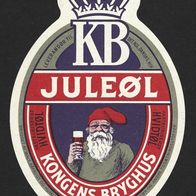 ALT ! Bieretikett "Weihnachten" Kongens Bryghus † 1970 København/Kopenhagen Dänemark