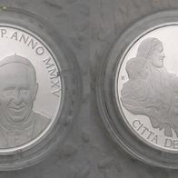 Vatikan Silber Proof 20 Euro 2015 "Papst Franciscus" aus KMS, Rar max. 10 000 Exempl.