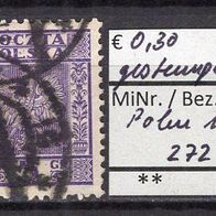 Polen 1932 Freimarken: Polnisches Staatswappen MiNr. 272 gestempelt
