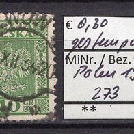 Polen 1932 Freimarken: Polnisches Staatswappen MiNr. 273 gestempelt Lemberg
