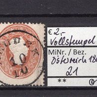Österreich 1860 Freimarken: Kaiser Franz Joseph MiNr. 21 Vollstempel