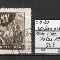 Polen 1950 60 Jahre 1. Mai MiNr. 559 gestempelt