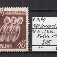 Polen 1955 8. Internationale Radfernfahrt für den Frieden MiNr. 905 gestempelt
