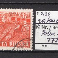 Polen 1952 Sechsjahresplan: Bergbau MiNr. 777 gestempelt