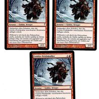 3x "Goblin-Pelzhändler", Common aus "Kälteeinbruch", ungespielt