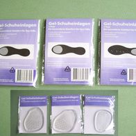 3 Paar Gel Schuheinlagen für Ballen+Ferse selbsthaftend extra dünn transparent