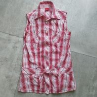 rot karierte Bluse Gr. 34 Manguun, 100% Baumwolle