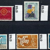 Niederlande Mi. Nr. 753 + 755 + 758 + 763 + 765 + 766 o <