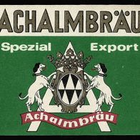 Bieretikett "Spezial Export" Achalmbräu † 1975 Eningen unter Achalm Lkr. Reutlingen