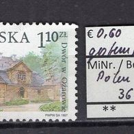 Polen 1997 Freimarken: Polnische Gutshöfe MiNr. 3651 gestempelt