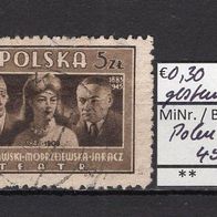 Polen 1947 Freimarken: Polnische Kultur MiNr. 458 A gestempelt
