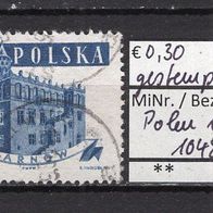 Polen 1958 Freimarken: Alte Rathäuser MiNr. 1048 A gestempelt