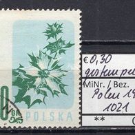 Polen 1957 Geschützte Blumen MiNr. 1021 gestempelt