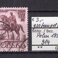 Polen 1955 Denkmäler in Warschau MiNr. 914 gestempelt