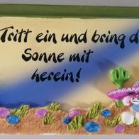 Diddl Türschild mit Spruch Kunstharz aus Sammlung *