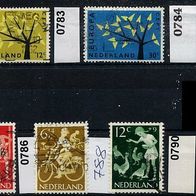 Niederlande Mi. Nr. 782 + 783 + 784 + 785 + 786 + 788 + 790 o <