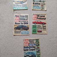 Auto Bild Konvolut aus 1989 und aus 1987