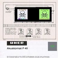 Uher Akustomat F411, Schaltplan / Beschreibung, no PayPal