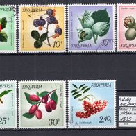 Albanien 1972 Waldfrüchte MiNr. 1535 - 1541 gestempelt
