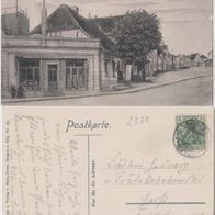 Rügen-Bergen-Marktstrasse AK 1911 Reklame am Baum Erh.1