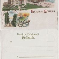 Rügen-Göhren Litho AK um 1899 mit Damen Bad, Hotel Look, Maritim Motiv Erh.1