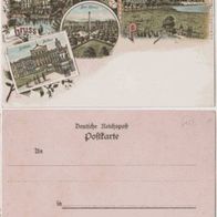 Rügen-Putbus-Litho AK um 1900 mit Ansicht, Cicus, Schloss Friedrich Wilhelm Bad Erh.1