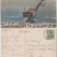 Rügen-Sellin-Seebrücke Ak 1906 gestempelt 1908 Erh.1