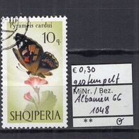Albanien 1966 Schmetterlinge und Libellen MiNr. 1048 gestempelt