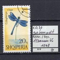 Albanien 1966 Schmetterlinge und Libellen MiNr. 1049 gestempelt