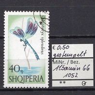 Albanien 1966 Schmetterlinge und Libellen MiNr. 1052 gestempelt