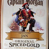 Captain Morgan JAN Flasche n Aufkleber original Personalisierter Aufkleber mit Namen