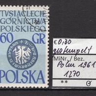 Polen 1961 1000. Jahrestag der polnischen Bergwerkindustrie MiNr. 1270 gestempelt