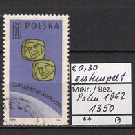 Polen 1962 Gruppenflug der Raumschiffe Wostok 3 und 4 MiNr. 1350 gestempelt