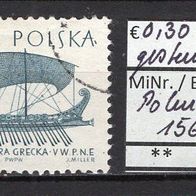 Polen 1965 Segelschiffe (III) MiNr. 1564 gestempelt