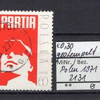 Polen 1971 6. Parteitag der Vereinigten Polnischen Arbeiterpartei MiNr. 2131 gestempe